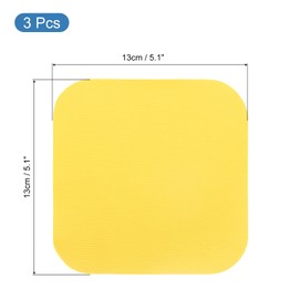 sourcing map 3Pcs Rubber Jar Opener Grippers Pads, Heat-Insulated Grippers Pads (Yellow)