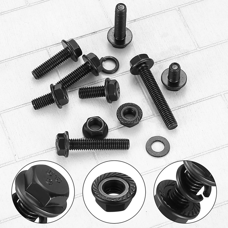 400 Piece M5 Screws Set, Flange Screws Nuts Set, Hex