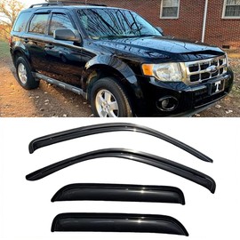 Deebior 94059 Side Window Deflector Visor Rain Guard,Tape-on Shatterproof Dark Smoke,4pc Window Shades fit for 2001-2012 Ford Escape, 2008-2011 Mazda Tribute, 2005-2011 Mercury Mariner