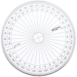 Graphoplex GX110D Full Circle Protractor Clear