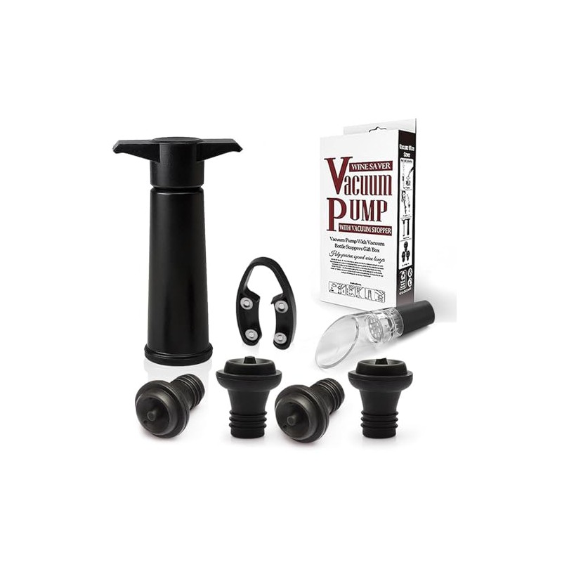 Wine Pump Vacuum with 4 Wine Stopper Vacuum, 1 Wine