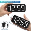 Peakeep Small Digital Alarm Clock Plug in for Bedrooms Bedside,