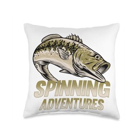 Angler, Fischer, Angel Fish Fish Outifts And Gifts Angel, Angler Fisherman Outfit Bass Fishing Throw Pillow, 16x16, Multicolor