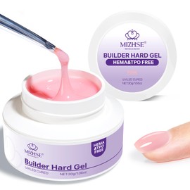 MIZHSE Builder Gel for Gel Nails HEMA Free TPO Free Pink Builder Gel for