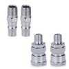 Set of 4 Air Couplers Heavy Duty Nickel Plated Steel