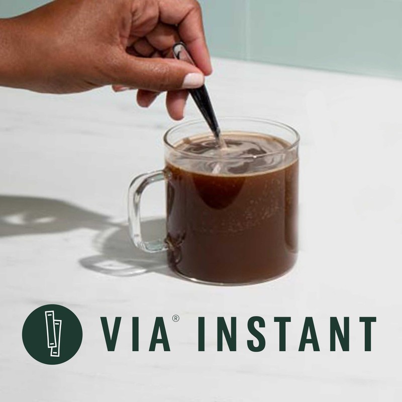 Starbucks VIA Instant Coffee, Dark Roast Coffee, French Roast, 100%