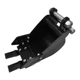 Ecdtrans 7.87in/200 mm Narrow Mini Excavator Bucket Attachments for 0.8-2 Ton Diggers Hole Diameter 0.98in Center Wheelbase 3.54in Bucket Metal Trenching Digger with Metal Teeth