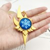 MTUERANC Keychain, Genshin Impact Vision Keychain, God's Eye Keyring, Gold-plated