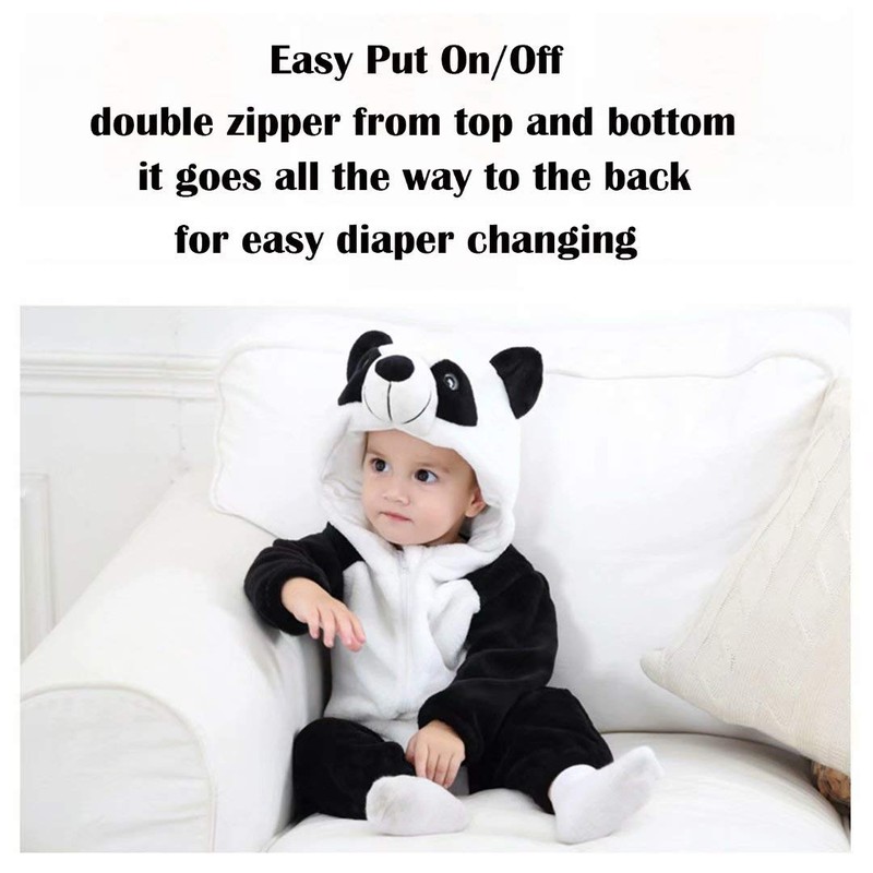 whorse Pijama Unisex para bebé, diseño de Animales, Panda, 100（18-24months）