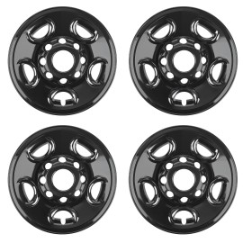 Unbranded Glossy Black Wheel Skins For 2003-2024 Chevy Express 2500 3500 4500;16 inch 4pc