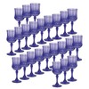 Fun Express Wine Glasses Purple Patterned Plastic Bulk 48 Ct