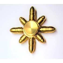 Unbranded Boys Heavy Fidget Spinner Removable 8 Arms Bullets Gold Hand Toy Quality