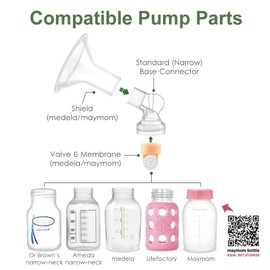 Maymom Connector Compatible with Medela Breast Pumps Top Hole Version. Not Original Medela Pump Part; Replace Medela Connector