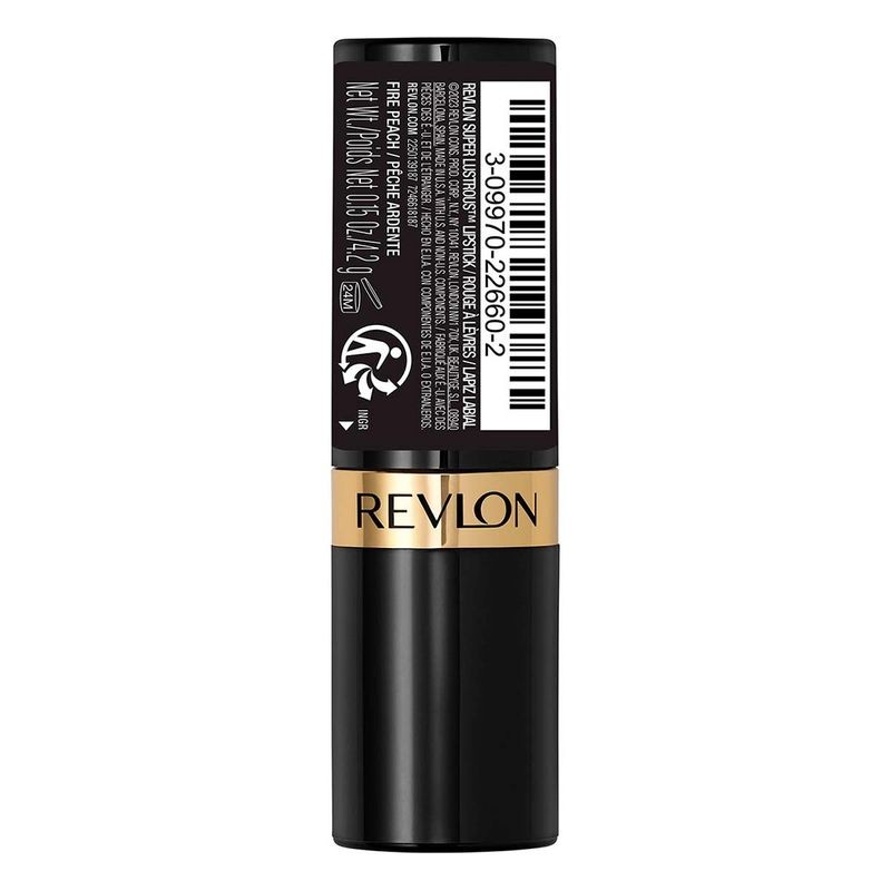 Lápiz Labial Revlon Super Lustrous tono Fire Peach 4.2g