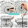 Fruit Basket Black Iron European Style Double Layer Fruit Storage