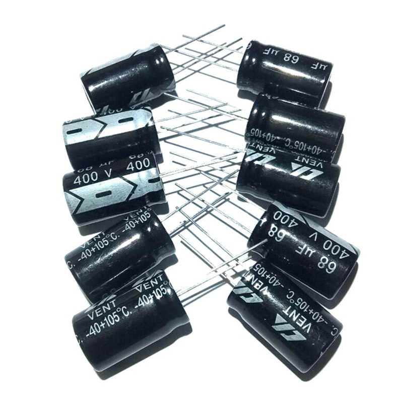 Milageto 10 Aluminum Electrolytic Capacitors / 68uf Electrolysis 16x25mm 450V