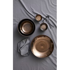 BITZ Salad Servers 2 Piece Stainless Steel Salad Cutlery Set Length 23cm Black