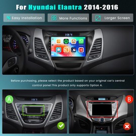 2+64G Android 15 Car Stereo for 2014 2015 2016 Hyundai Elantra,9 inch Touch Screen Radio Wireless Apple CarPlay Android Auto DSP 5G WiFi Bluetooth GPS FM RDS+Free AHD Backup Cam