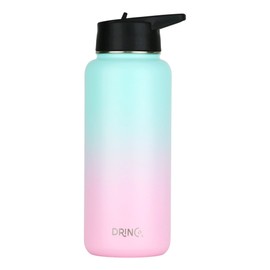 DRINCO Stainless Steel Water Bottle Spout Lid Vacuum Insulated Double Wall Water Bottle Wide Mouth (40oz 32oz 22oz 18oz 14oz) Leak Proof Keeps Cold or Hot (32 oz, 32oz Macaron)
