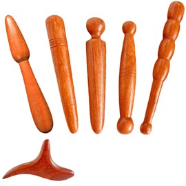 6 Stücke Triggerpunkt Massagegerät, triggerpunkt drücker Trigger Holz Massage Muskel Massageroller Stick Massage Trigger Roller Fuß Handmassager Massagehilfe für Schulter Rücken Bein Entspannung