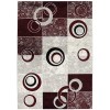 Homeroots 8' Red Abstract Power Loom Runner Rug