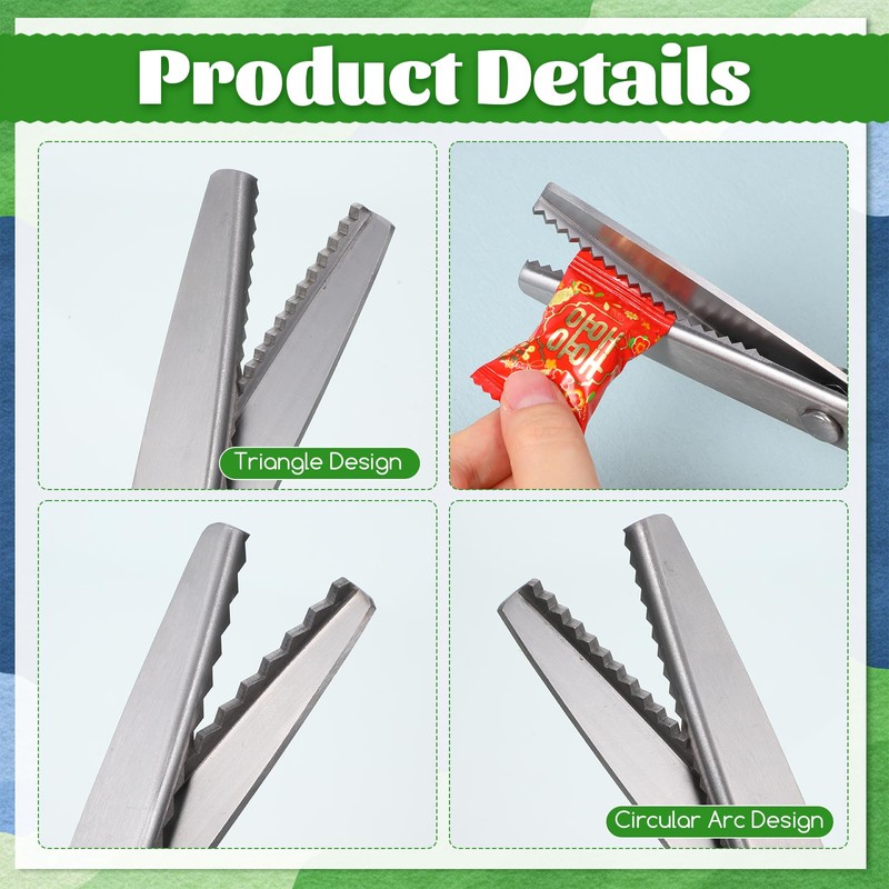 4 Pcs Pinking Shears Scissors for Fabric Cutting 10/7/4/2 mm