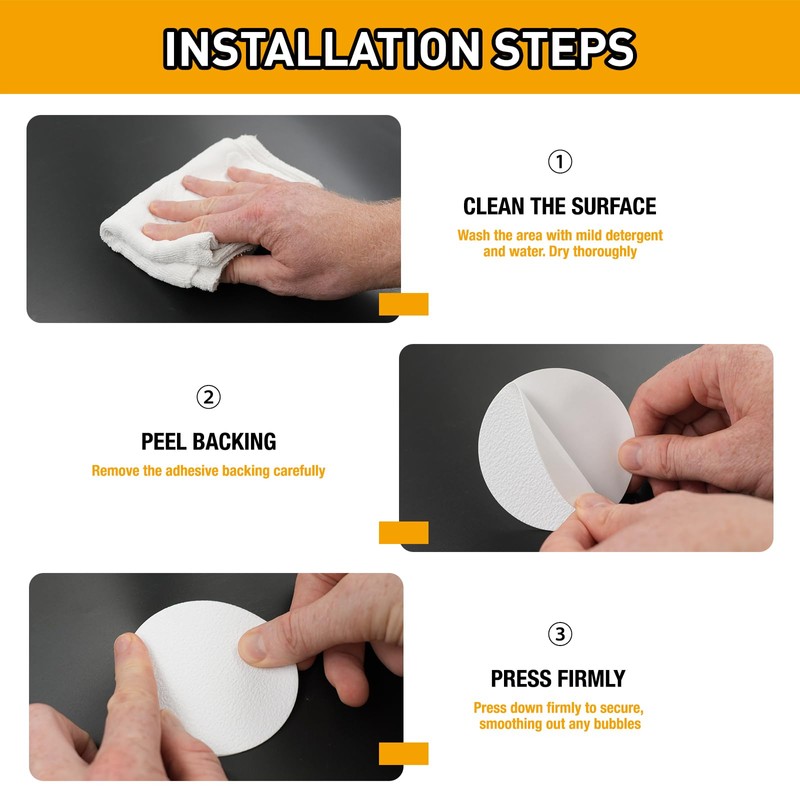 BIGTEETH Anti Slip Shower Stickers Bathtub Non Slip Stickers 16pcs
