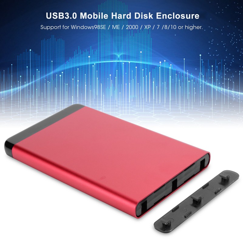 Mobile Hard Disk Enclosure USB3.0 Portable Aluminum Alloy for 2.5in