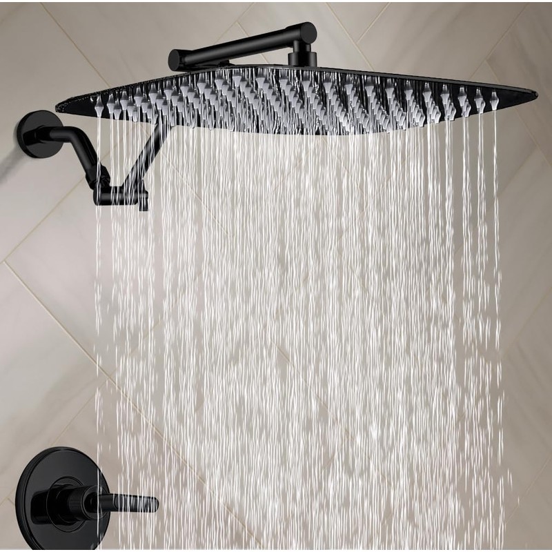 G-Promise All Metal 16 Inch Rain Shower Head with Adjustable