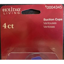 Holiday Living Suction Cups- 4 Count Christmas Wreath Hanger Hooks