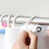 60Pcs Plastic Curtain Hanging Rings Durable Multifunctional C-Shaped Shower Curtain