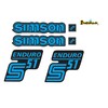 Transparente Simson S51 Enduro Aufkleber IFA Premium