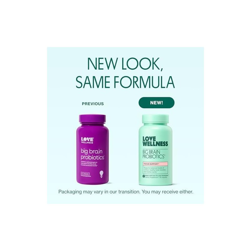 Love Wellness Suplemento Nootropics Brain Support, Big Brain Probiotics Función