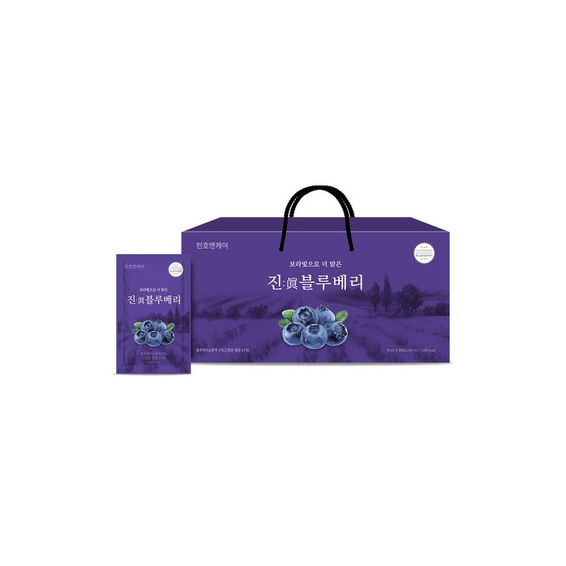Cheongho Encare [천호엔케어] 진 블루베리 70ml 30팩 1박스 / 천호식품