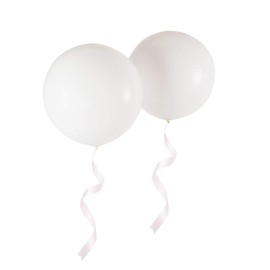 OUPKING 24 Inch Giant Round Balloons White 10 Packs Latex Balloons for Photo Shoot Wedding Baby Shower Birthday Party Decorations