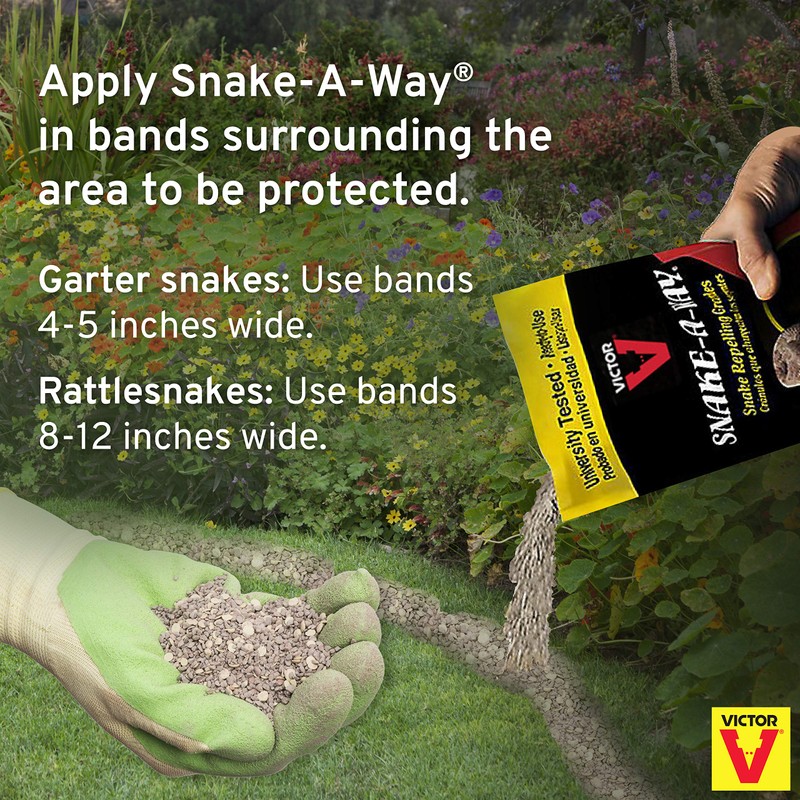 Victor VP364B Snake-A-Way Outdoor Snake Repelling Granules 4lbs, Snake Repellent
