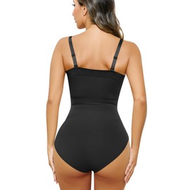 HOMETA Strapless Bodysuit for Women Tummy Control Shapewear Seamless Sculpting Thong Body Shaper Tank Top