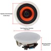 Herdio 6.5" 600 Watts Bluetooth Ceiling Speakers Wireless Home Recessed