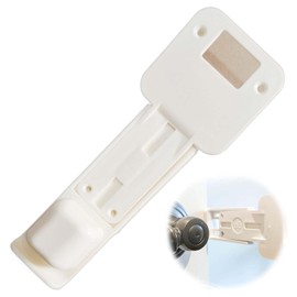 PAVIKE Cat Door, Cat Door, Door Stopper, Easy Installation, Daily Ventilation, Fixed Door, Prevents Door Closes Cat, Dog, Pet Door, Door Lock, Pet Door, Strap, Door Stopper, Indoor (White)