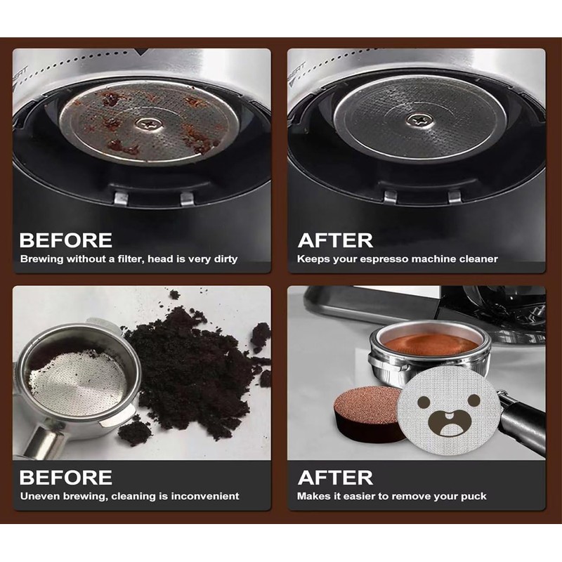 ColoMira 51mm Espresso Puck Screen 3-Pack, Lower Shower Screen, Metal