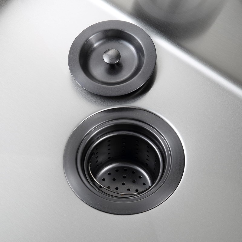 ROVOGO 3-1/2 inch Kitchen Sink Drain Assembly with Removable Deep