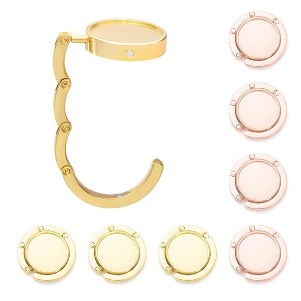 8 Pack Handbag Hooks for Tables – Foldable Bag Hook