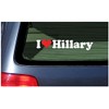 I Love Hillary Vinyl Decal - White with a red
