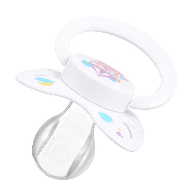 Landofgenie Adult Size Printed Dummy Large Teat Shield Dummy White