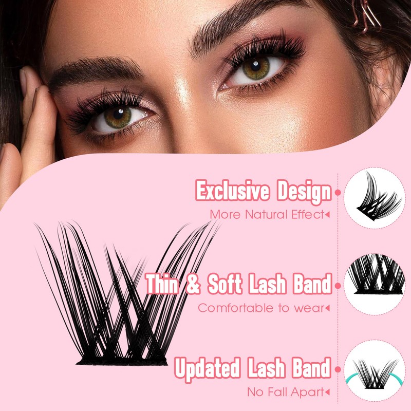 GEMERRY MHL-01 Volume Eyelash Extensions, 8-16 mm, Cluster Lashes, Individual