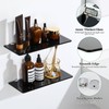 SAYAYO Bathroom Glass Shelf Wall Mounted 30CM Floating Shelves 6MM