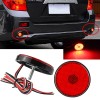 BESTAUTOMOTORS RED LENS LED BUMPER REFLECTOR TAIL BRAKE LIGHTS FOR