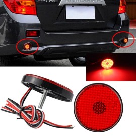 BESTAUTOMOTORS RED LENS LED BUMPER REFLECTOR  TAIL BRAKE LIGHTS FOR HIGHLANDER ZRR70 NOAH VOXY