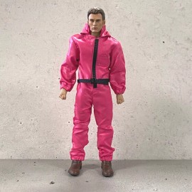 FIGLot SU-SGC-RED: 1/12 Squid Game Guard Hooded Uniform with belt for 6" slim body