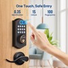 ELAMOR M19 Fingerprint Door Lock with 2 Lever Handles, Keyless